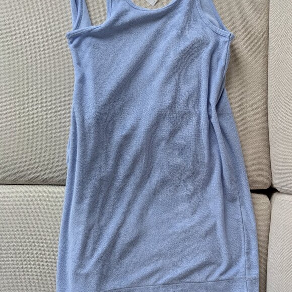 NWT La Vie En Rose Blue Lightweight Sleeveless Wrap-up Towel Bath Robe, Size S - Picture 9 of 10